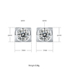 Angel Kiss S925 Silver Plated Platinum Moissanite Diamond Pendant Earnail Set 2